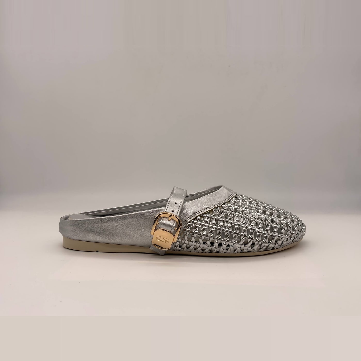 اسلیپر حصیری رنگ نقره ای